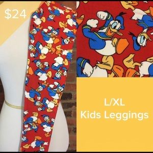 LuLaRoe Disney Donald Duck kid’s leggings